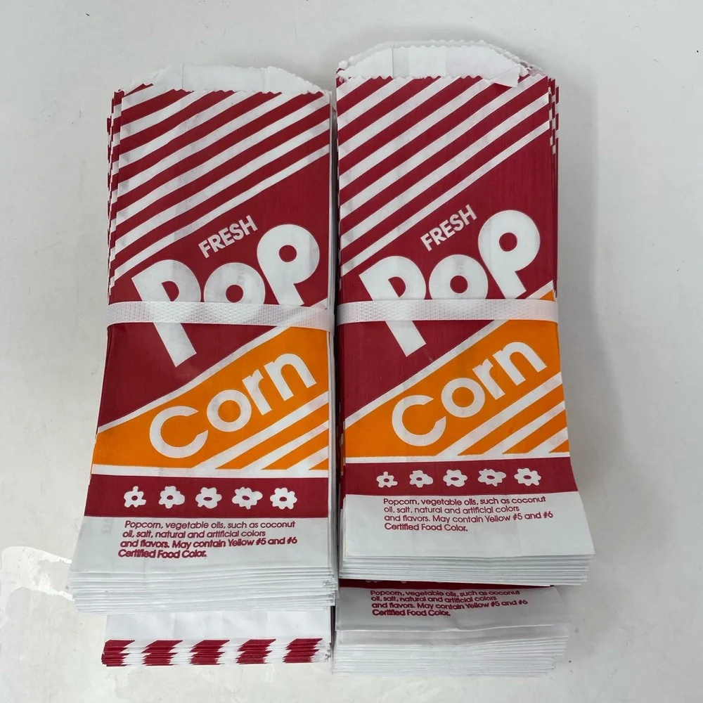 240Pcs Popcorn Paper Bags Party Popcorn Machine Supplies